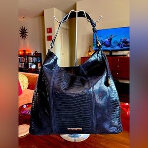 NWT Brahmin Isabella Hobo in Black Andromeda